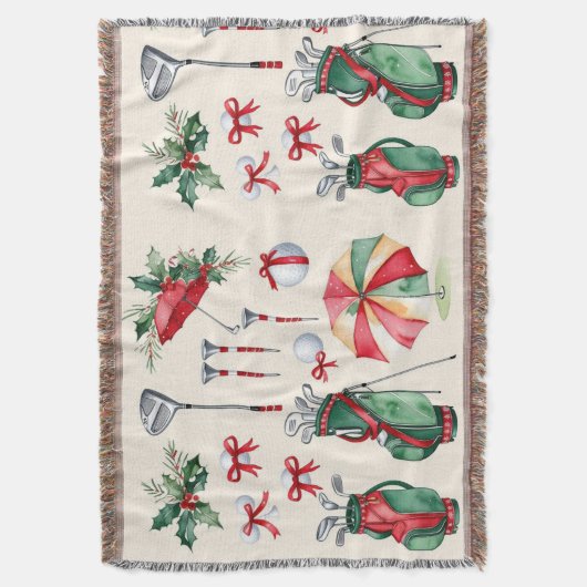 Golfuitrusting Kerstdecoratie voor golfer Deken (Voorkant Verticaal)