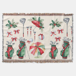 Golfuitrusting Kerstdecoratie voor golfer Deken