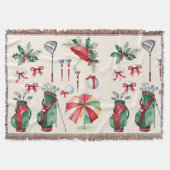 Golfuitrusting Kerstdecoratie voor golfer Deken (Voorkant)