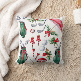 Golfuitrusting Kerstdecoratie voor golfer Kussen
