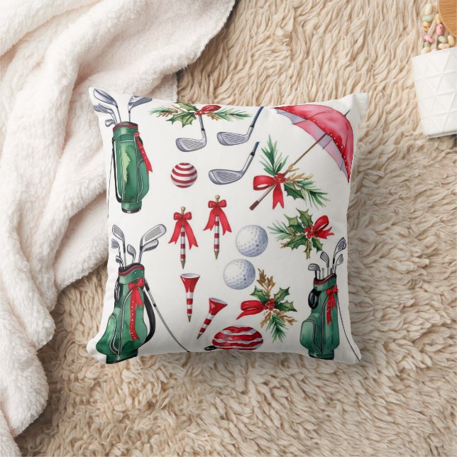 Golfuitrusting Kerstdecoratie voor golfer Kussen (Deken)