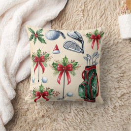 Golfuitrusting Kerstdecoratie voor golfer Kussen