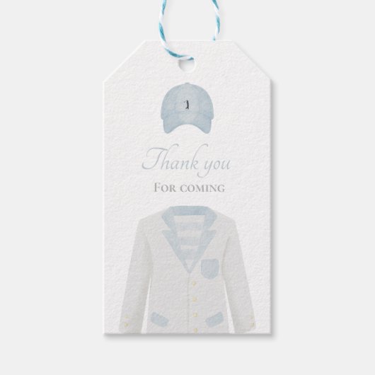 Golfuniform baby shower dank yougift label cadeaulabel (Voorkant)