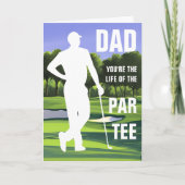 Golfvader Leven van het Par T-shirt Grappige Vader Bedankkaart (Voorkant)