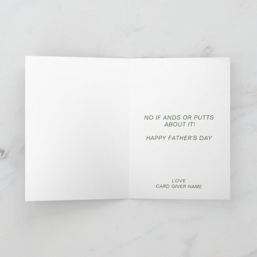 Golfvader Leven van het Par T-shirt Grappige Vader Bedankkaart (Binnen)