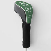 Golfvader moderne groene typografie grappig golfheadcover (Schuin)