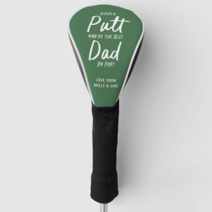 Golfvader moderne groene typografie grappig golfheadcover