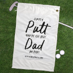 Golfvader moderne zwarte witte typografie grappig golfhanddoek<br><div class="desc">Golf vader moderne zwarte en witte typografie grappige beste vader per parse. Ideal voor Kerstmis,  verjaardag,  cadeau voor vaders dag voor hem.</div>