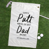 Golfvader moderne zwarte witte typografie grappig golfhanddoek