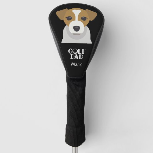 Golfvader voor Hondenliefhebbers Golfheadcover (Voorkant)