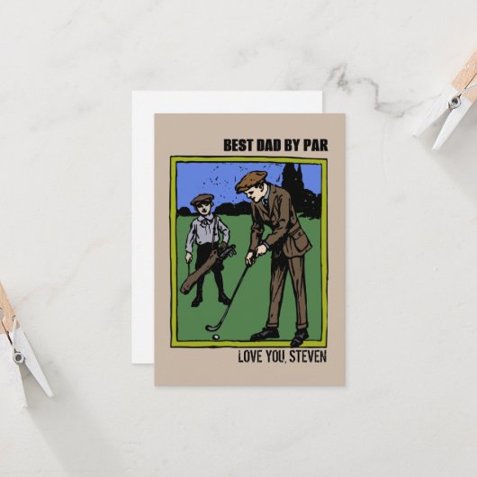 Golfvaders dagkaarten Golfer Sports Kaart (Voorkant / Achterkant in situ)