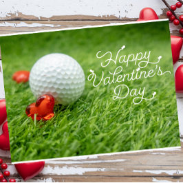 GolfValentijnsdag met kogel voor Golfer Feestdagenkaart