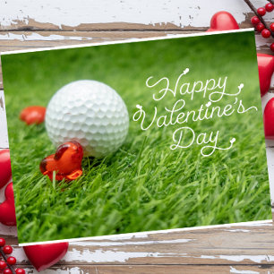 GolfValentijnsdag met kogel voor Golfer Feestdagenkaart