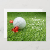 GolfValentijnsdag met kogel voor Golfer Feestdagenkaart (Voorkant / Achterkant)
