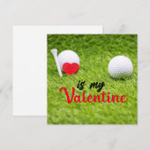 GolfValentijnsdag voor Golfer met LOVE Holiday Feestdagenkaart (Voorkant / Achterkant)