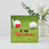 GolfValentijnsdag voor Golfer met LOVE Holiday Feestdagenkaart (Staand voorkant)