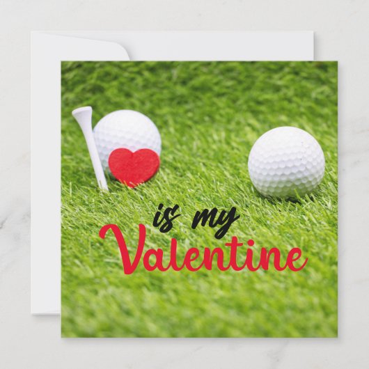 GolfValentijnsdag voor Golfer met LOVE Holiday Feestdagenkaart (Voorkant)