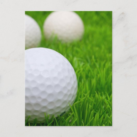 Golfvallen in gras briefkaart (Voorkant)