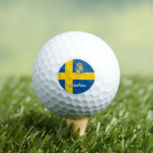 Golfvaren Zweden en Zweedse vlag/Golfbal Golfballen (Insitu Shirt)