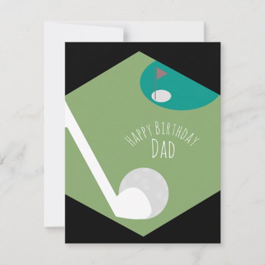 Golfveld Gefeliciteerd Papa Vader Opa  Kaart (Voorkant)