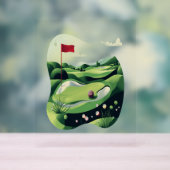 Golfveld spelen acryl bord (Neutraal)