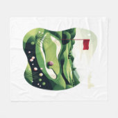 Golfveld spelen fleece deken (Voorkant (Horizontaal))