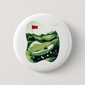 Golfveld spelen ronde button 5,7 cm (Voorkant)