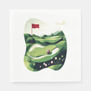 Golfveld spelen servet