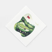 Golfveld spelen servet (Hoek)