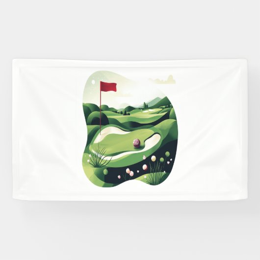 Golfveld spelen spandoek (Horizontaal)