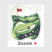 Golfveld spelen sticker (Vel)