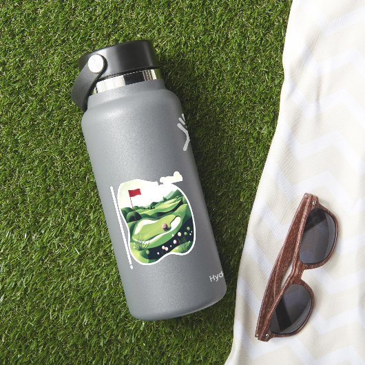 Golfveld spelen sticker (HydroFlask Insitu)