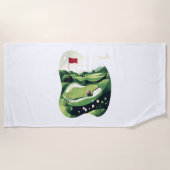 Golfveld spelen strandlaken (Voorkant)