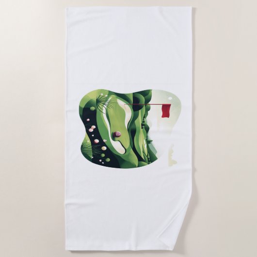 Golfveld spelen strandlaken (Voorkant)