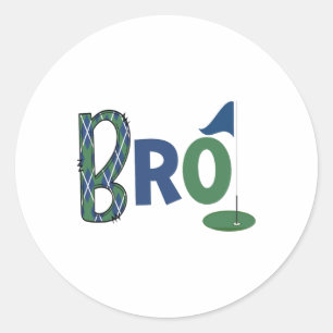 Golfverjaardag Kinder golfer broertje van jarige j Ronde Sticker