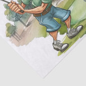 Golfverjaardag met golfer waterverf tissuepapier (Detail)