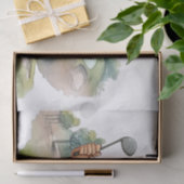 Golfverjaardag met golfer waterverf tissuepapier (Geschenk)