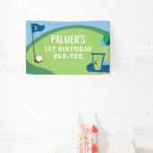 Golfverjaardag Par-T-shirt Groot Banner Sign (Insitu)