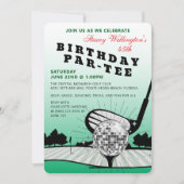 Golfverjaardag Par-t-shirt Party Invitation Kaart (Voorkant)