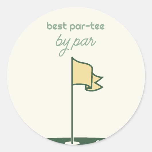 Golfverjaardag Par-T-shirt Thema Sticker (Voorkant)
