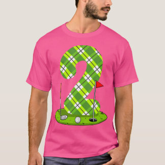 Golfverjaardag voor 2e verjaardagsfeestje golfer t-shirt