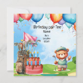 Golfverjaardag voor kind golffeest kaart (Voorkant)