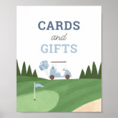 Golfverjaardagsfeestje Kaarten en cadeaubordje Poster (Voorkant)