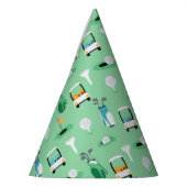 Golfverjaardagsfeestje Kinder golfpatroon Feesthoedjes (Links)