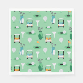 Golfverjaardagsfeestje Kinder golfpatroon Servet