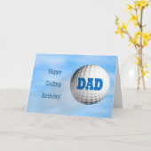 Golfverjaardagskaart voor vader kaart (Gele Bloem)