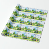 Golfverjaardagsthema voor kind golfer Party Cadeaupapier (Uitgerold)