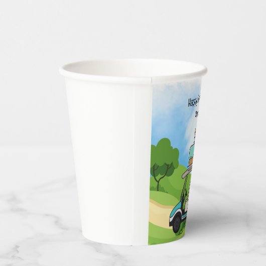 Golfverjaardagsthema voor kind golfer Party Papieren Bekers (Rechts)