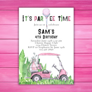 Golfverjaardagsuitnodiging Golfverjaardag Par-t-sh Kaart