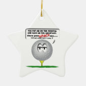 Golfversiering met breedbal keramisch ornament (Voorkant)